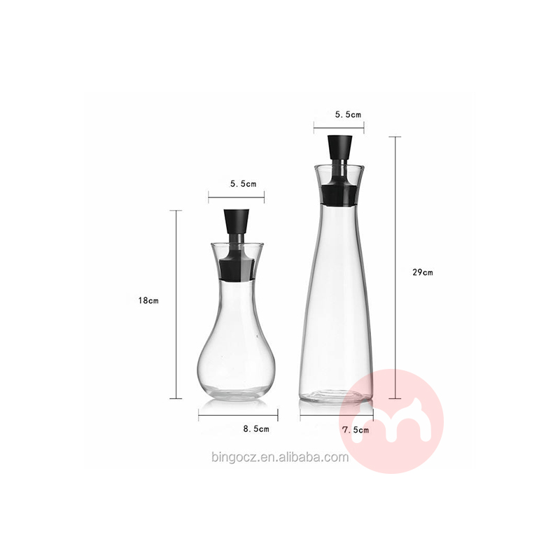 bingo Kitchen  tabletop glass bottle oil dispenser for cooking with stainless steel lid