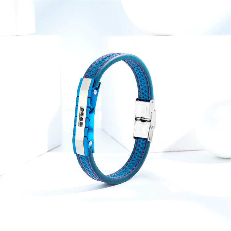 Summer blue wild Punk Jewelry stainless steel bracelet men