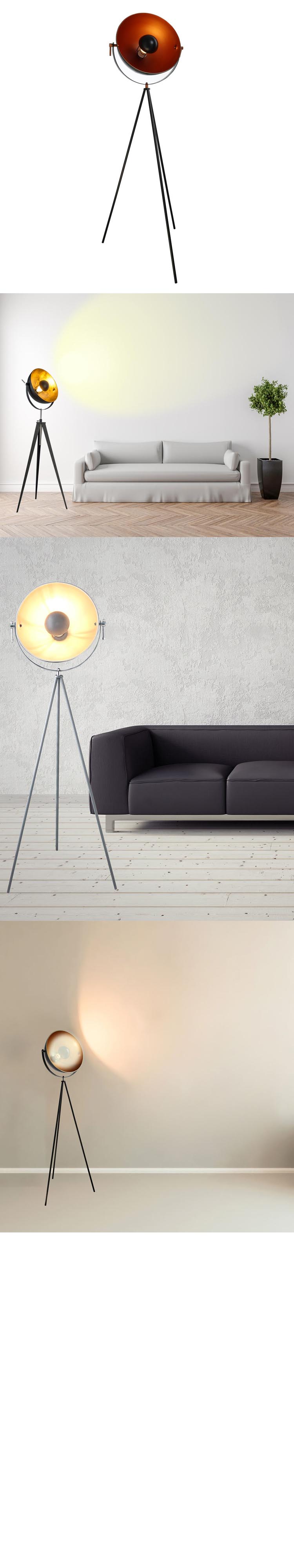 High Quality Modern Corner Standing Lighting Decorative Metal Tripod Floor Lamp For Living Room