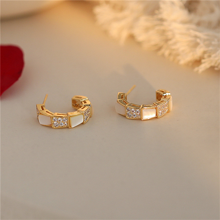 Fashionable and Elegant Cat's Eye Stone Earrings Design Sense New Diamond Earrings for Women