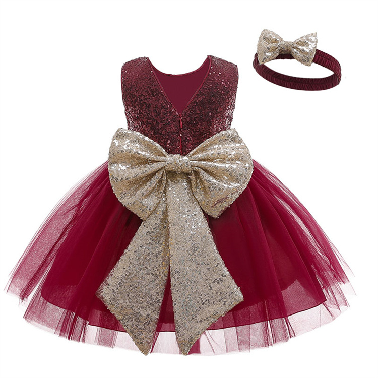 LZH Halloween Sequins Bow Baby Newborn Princess Dresses Infant Toddlers Girl Dress