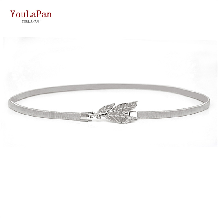 YouLaPan S447 Fashion Ladies Coat Sweater Dress Belt Wholesale High Quality  Alloy Leaf Buckle Belt