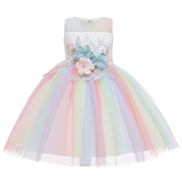 LZH Kids Wedding Dress Christmas Costume Children Evening Party Dresses Girls Princess Ball Gown