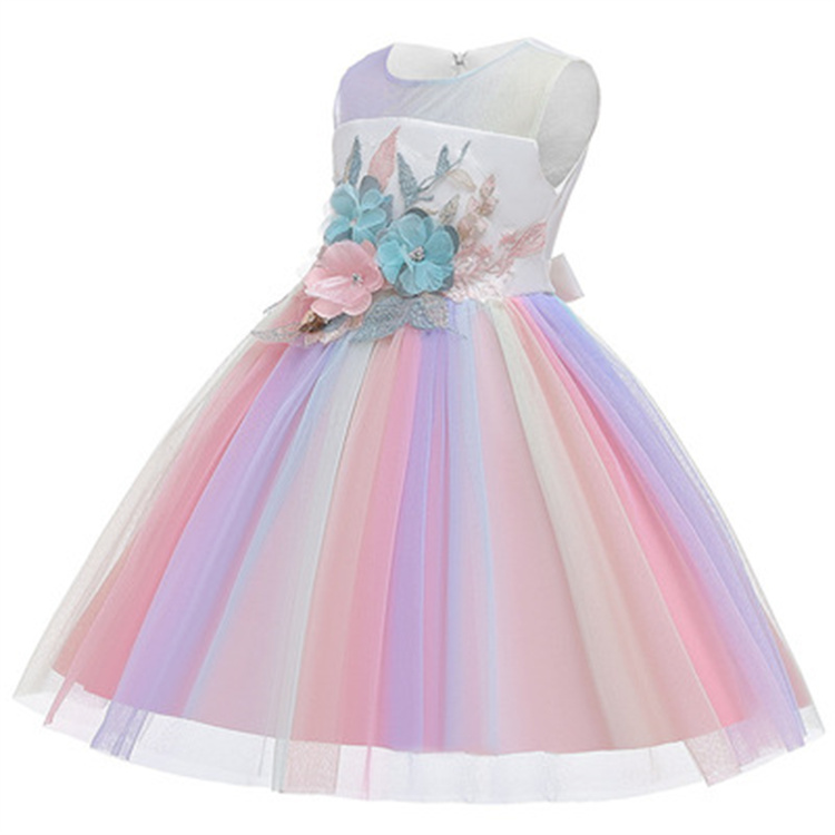 LZH Kids Wedding Dress Christmas Costume Children Evening Party Dresses Girls Princess Ball Gown