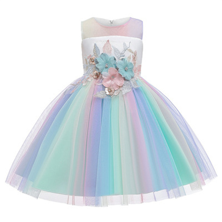 LZH Kids Wedding Dress Christmas Costume Children Evening Party Dresses Girls Princess Ball Gown