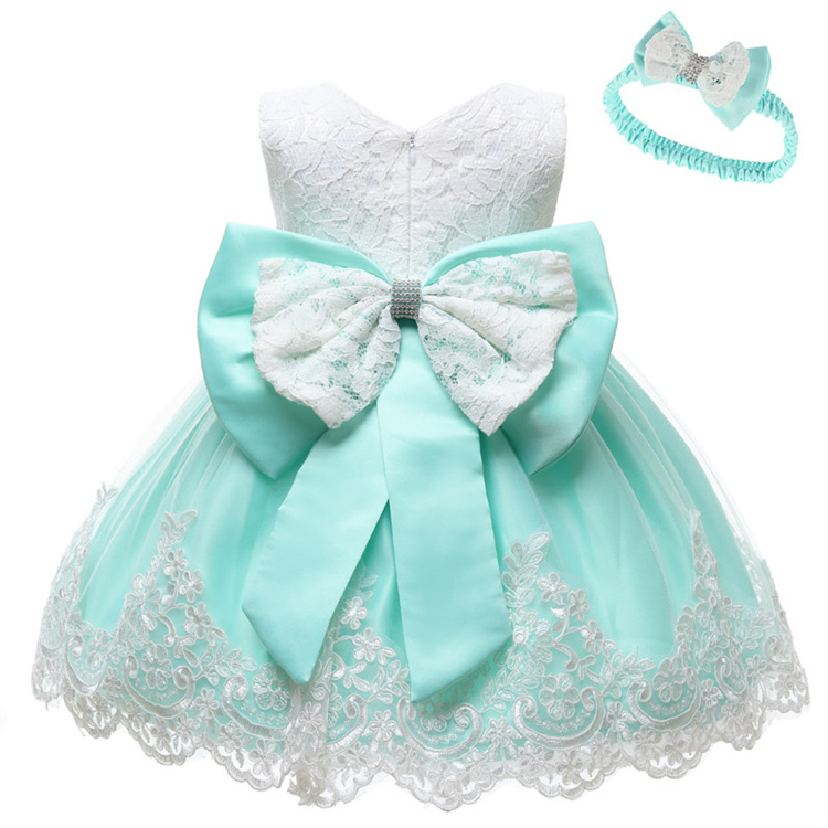 LZH Baby Clothing Girl Dress For Kids 1st Birthday Dress Infant Lace Princess Party Gown Wedding Baby Dresses