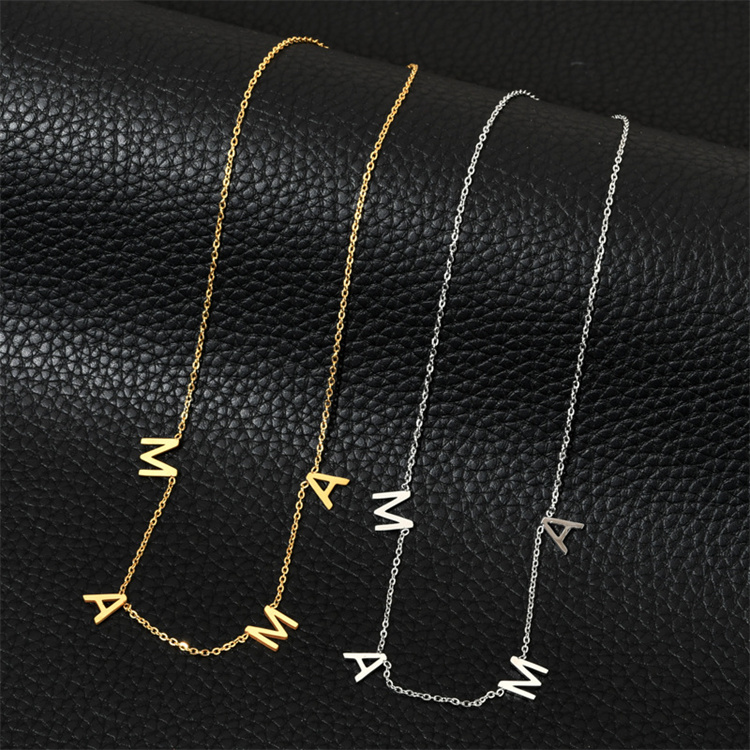 Helpushine Mother's Day Series Ladies Stainless Steel Necklace Letter Necklace Wholesale