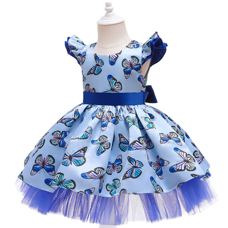 LZH Children Frock 2 3 4 5 Years Kids Baby Girl Fashion Kids Princess Dress Flower Girl Wedding Party Dress