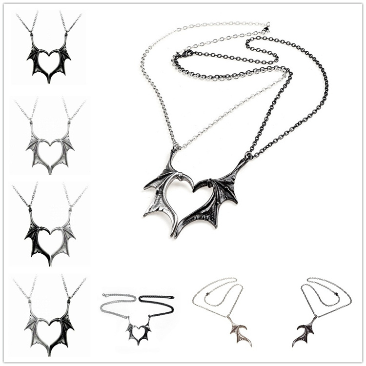 Love Couple Splicing Necklace Unique Design Stainless Steel Necklace Design Jewelry Necklaces