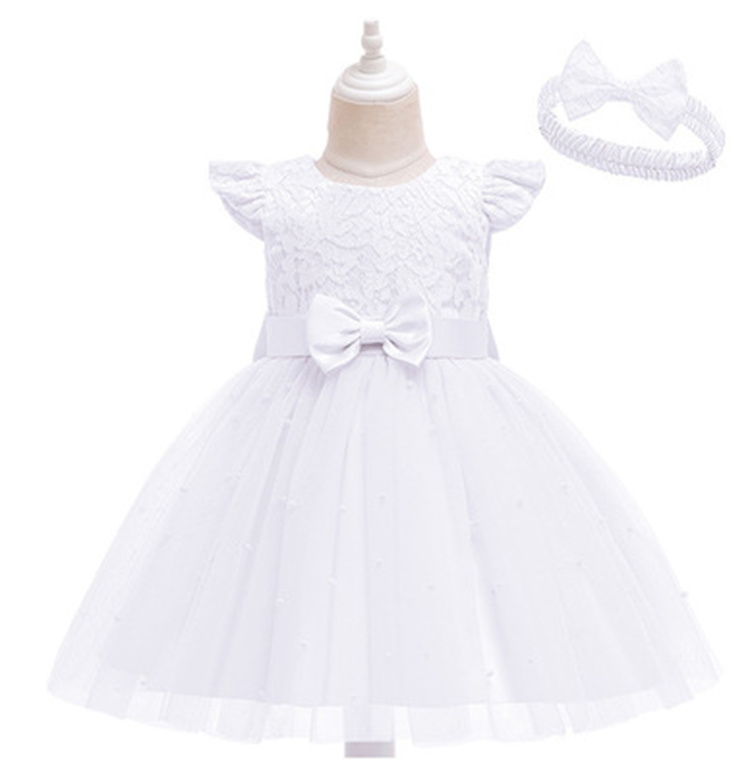 LZH Baby Clothing Girl Lace Princess Dress Flower Girl Wedding Infant 1st Birthday Baptism Tutu Baby Dress