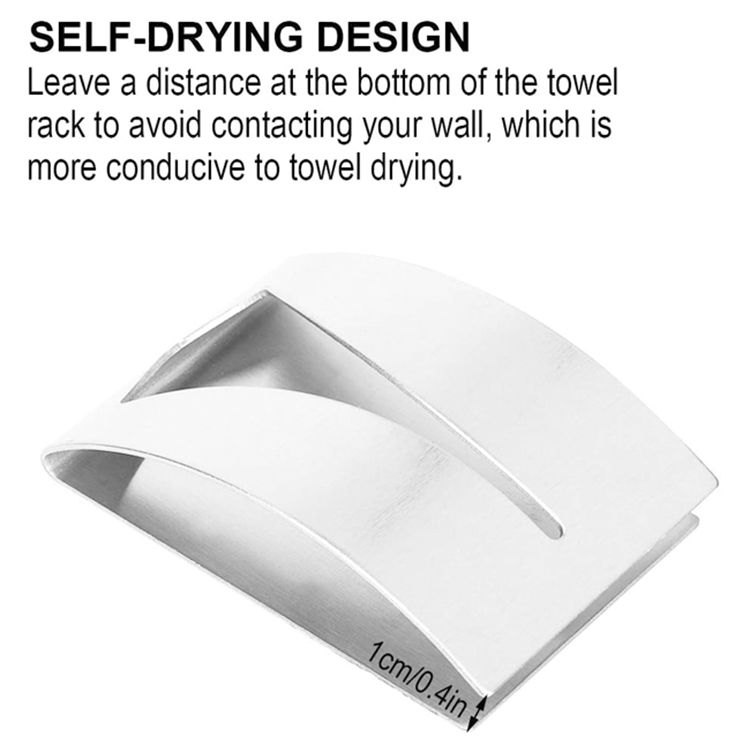 Bathroom Kitchen Self Adhesive Towel Holders No Drilling Hook Rack Towel Hangers Tea Towel Holders