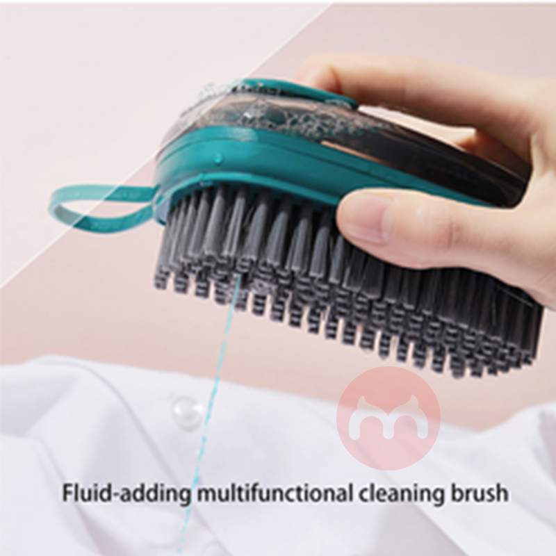 XHB Housekeep Wash Dishes Cloth Press Type Brushes Auto Add Cleaner Liquid Kitchen Automatic Cleanser Cleaning Brush