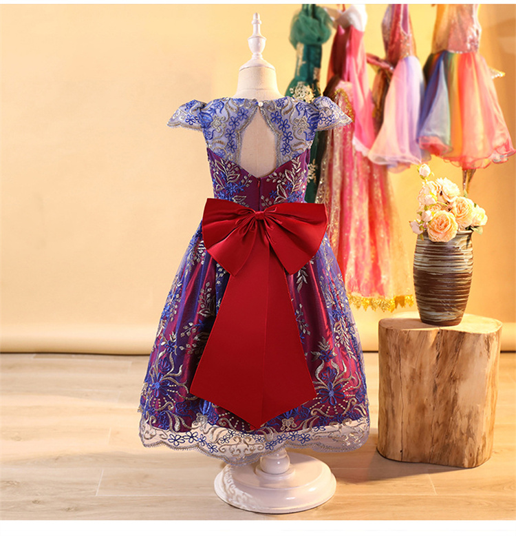 LZH Kids Dress For Girls Lace Embroidery Princess Dress Toddler Baby Girl Wedding Evening Party Dress Children Carnival