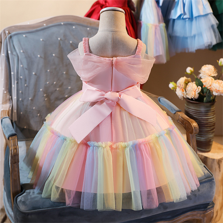 LZH Children Party Dresses Kids Suspenders Princess Dress Sweet Lace Christmas Party Evening Girls Gown