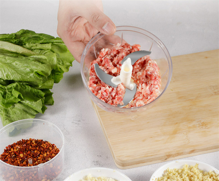 HandHeld Processor Kitchen Vegetables Blender garlic cutter Mini Manual food meat vegetable garlic grinder puller choppe