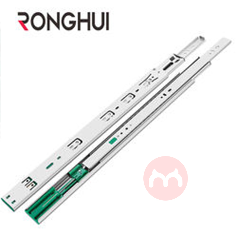 RONGHUI Telescopic Channel Furniture Kitchen Cabinet 45MM Full Extension 3 Fold Ball Bearing Drawer Slide