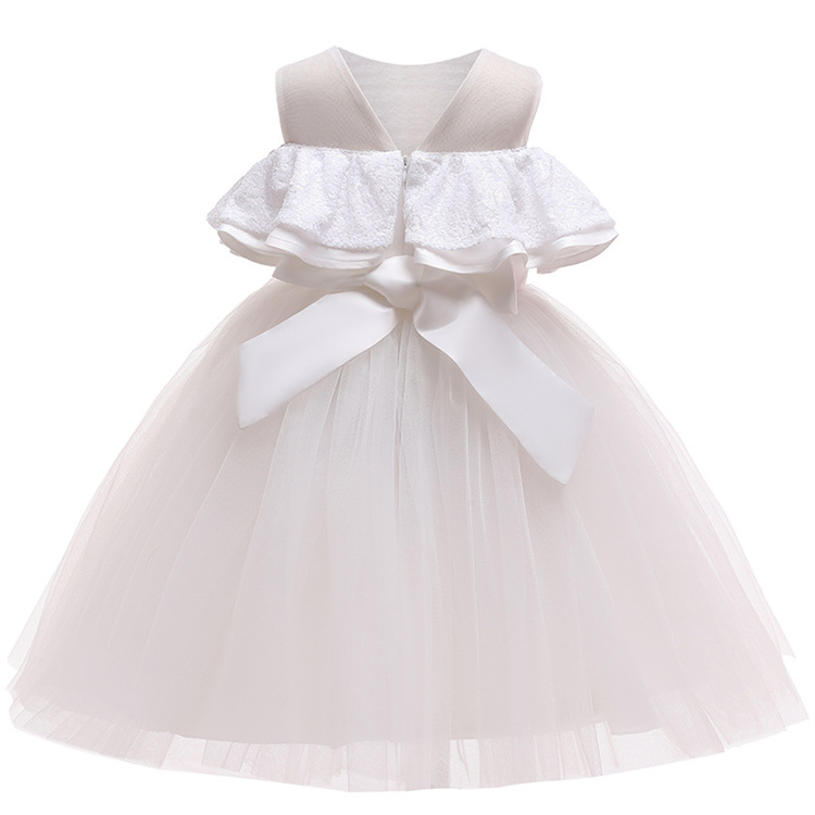 LZH girls party dresses Ruffles Wedding Party Evening Princess kids flower baby girl dress