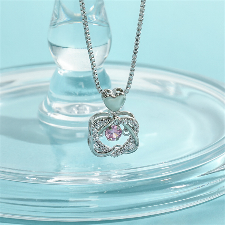 Necklace Wholesale Hot Sale Double Heart Necklace Mother's Day Gift Necklace for Women