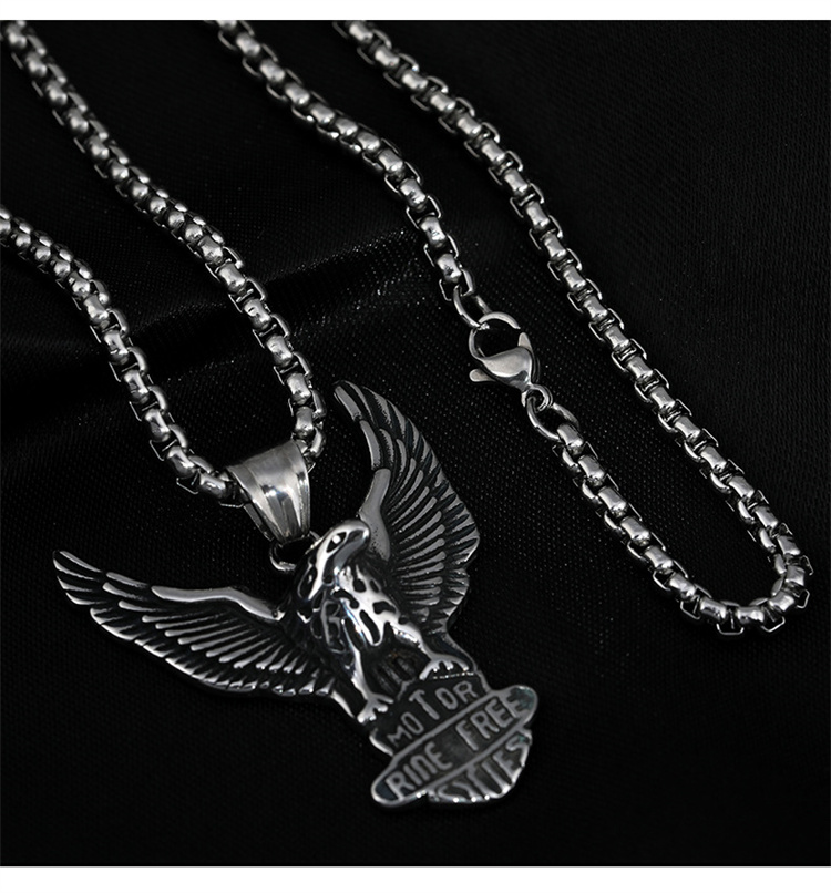 Stainless Steel Necklace Wholesale Hot Sale Vintage Eagle Necklace For Men