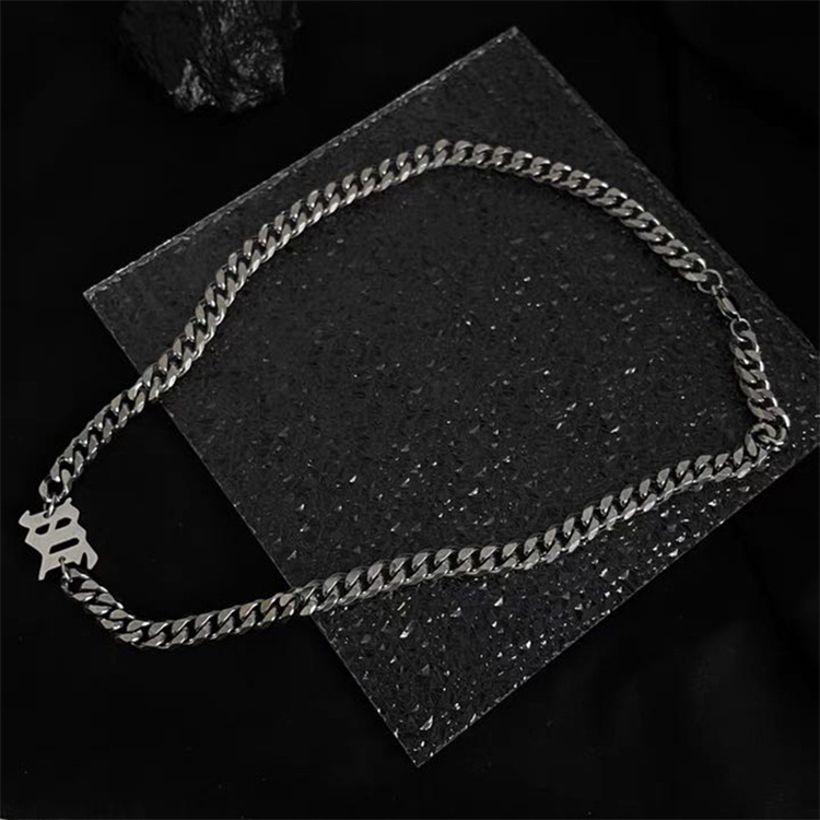 Stainless Steel Necklace Wholesale Letter Necklace Hot Sale Hip Hop Necklace