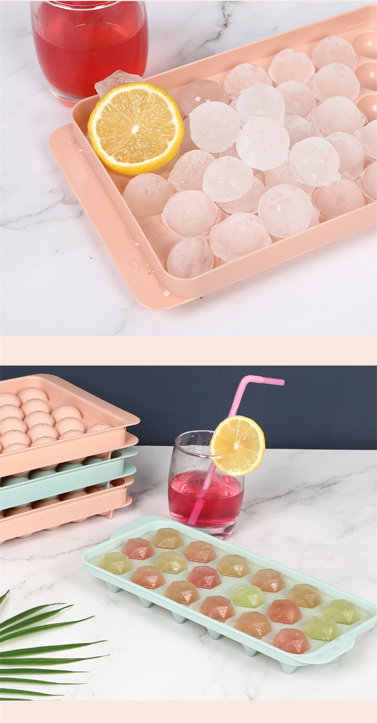 Popular Amazon Best Selling Flexible Ice Cube Tray with Lid Free Easy Release Ice Cube Molds Make Mini Ice Cubes