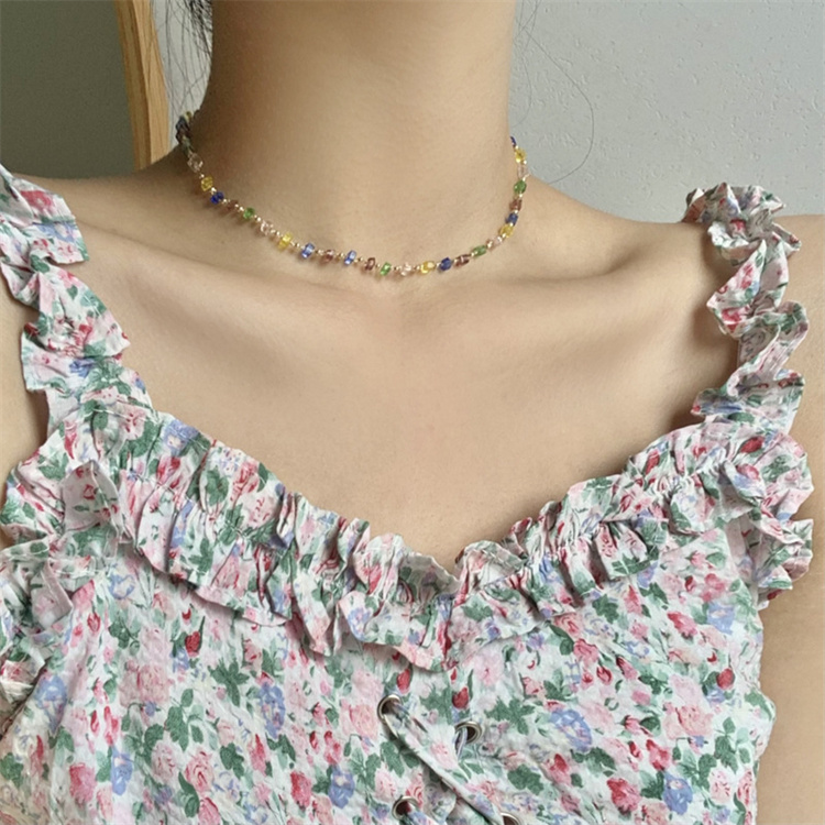 Dainty Rhinestone Necklace Temperament Elegant Choker Summer Attractive Statement Necklaces