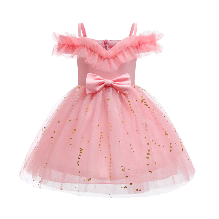 LZH Flower Girls Wedding Gown Toddler Girl Tulle Dresses Kids Birthday Party Princess Dress