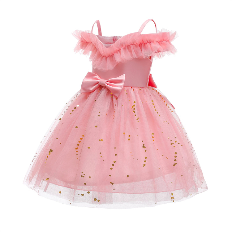 LZH Flower Girls Wedding Gown Toddler Girl Tulle Dresses Kids Birthday Party Princess Dress