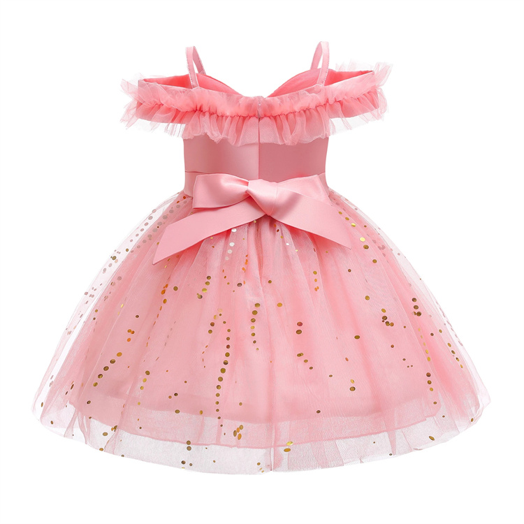 LZH Flower Girls Wedding Gown Toddler Girl Tulle Dresses Kids Birthday Party Princess Dress