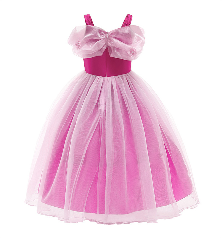 LZH 2021 Fashion Red Princess Dress For Children Sling Baby Girls Costume Halloween For Kids Long Dress 3-10 Year Girl D