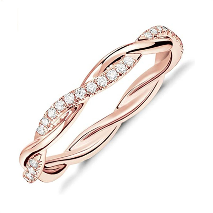 Korean simple ring shiny zircon ring fashion 925 silver rings for women