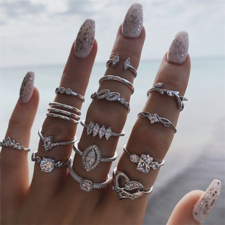 Bohemian New Women's Ring Set 15 Piece Set Ring Jewelry for Women