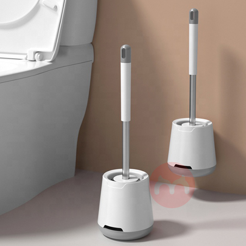 TPR silicone Novel Efficient Toilet Brush For Bathroom Cleaning With Holder Set