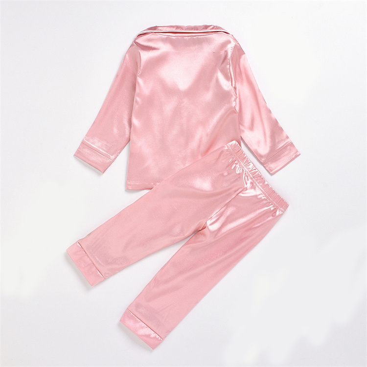 Satin 2-piece silk pajamas for toddlers