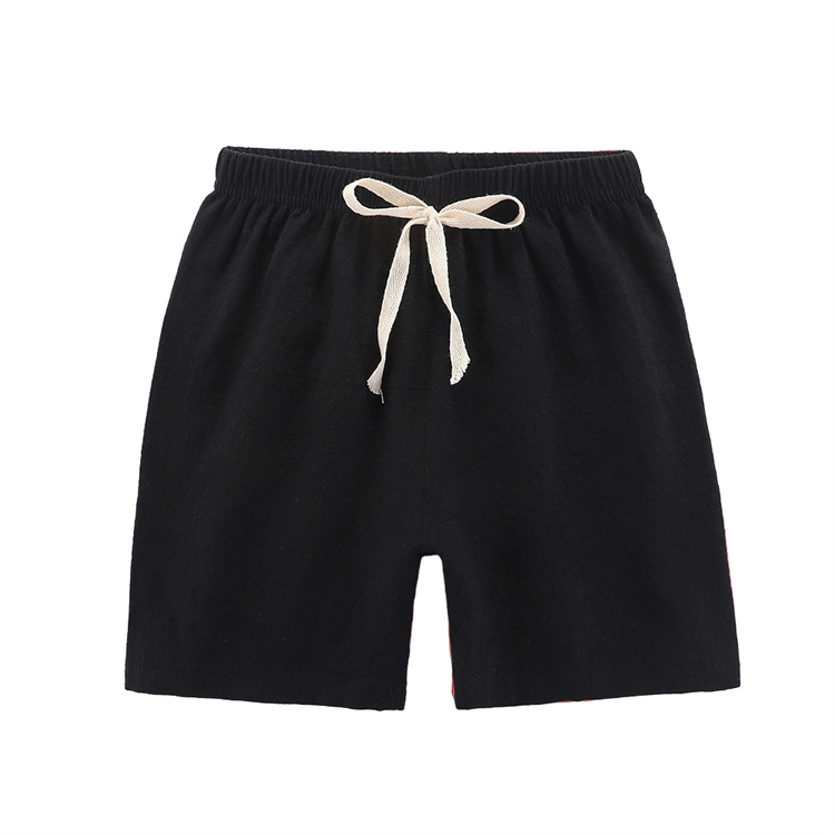 JINXI Cotton Children's pocket drawstring solid color boys shorts