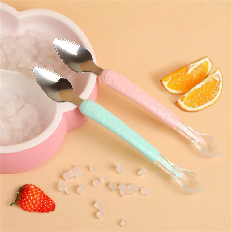 SUAN Double headed fruit scraper baby food god auxiliary device scraping fruit mucus spoon