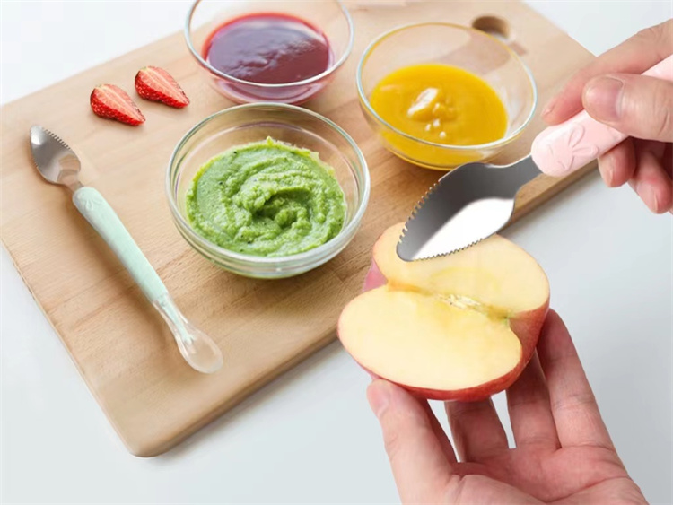 SUAN Double headed fruit scraper baby food god auxiliary device scraping fruit mucus spoon