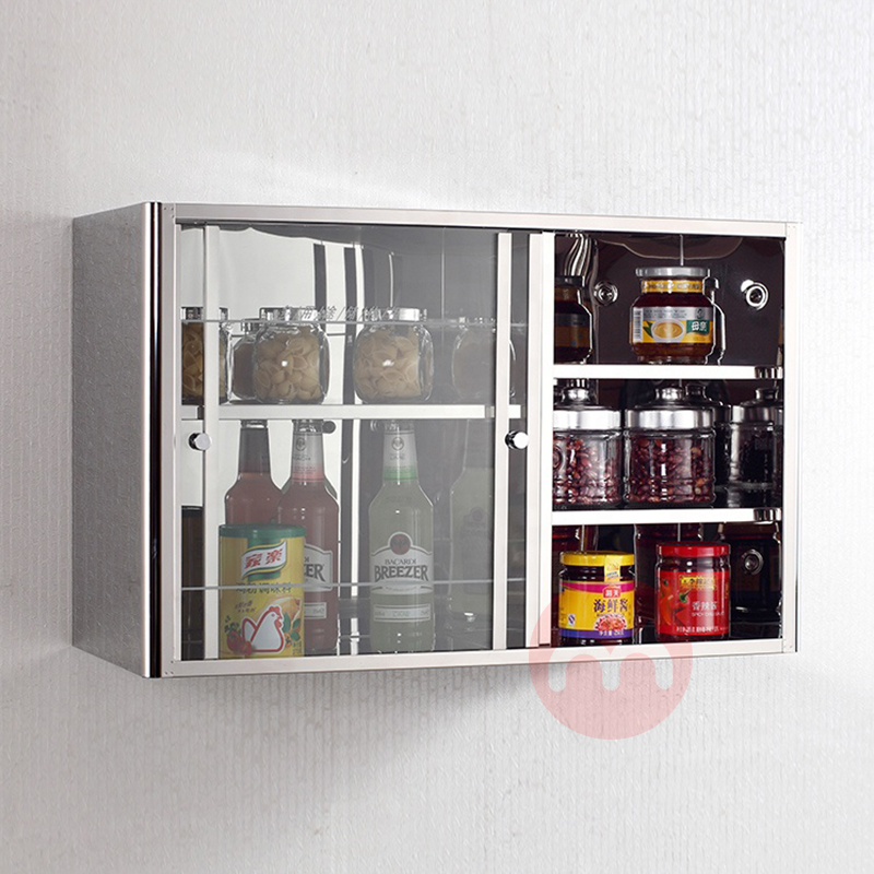 SAIMEITE Popular stainless steel wall mounted kitchen glass door cabinet