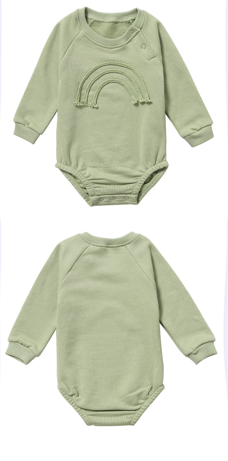 JINXI Winter bubble warm thicken soft plain color baby boys and girls knitting one-piece