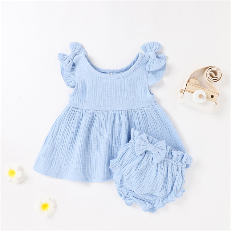 JINXI Comfortable simple casual baby boy sleeveless one-piece dress suit