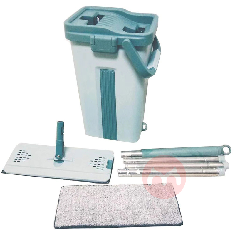 A2340 Household Free Hand Scrape Floor Swob Washing Bathroom Cleaner Tool Pad Mop Squeegee Cleaning Floor Flat Mop Bucke