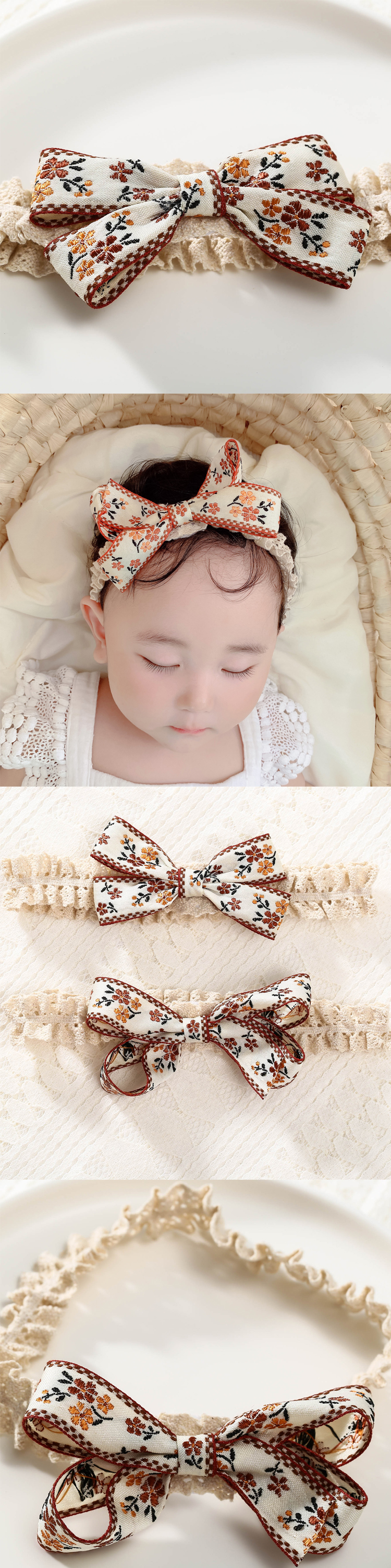 Baby girl ball Bow Headband baby elastic hair band children's knot headband children's Hair Headband