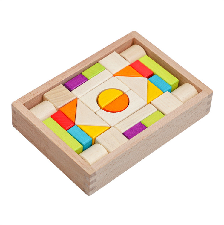 Haolu 30 puzzle blocks made of natural solid wood