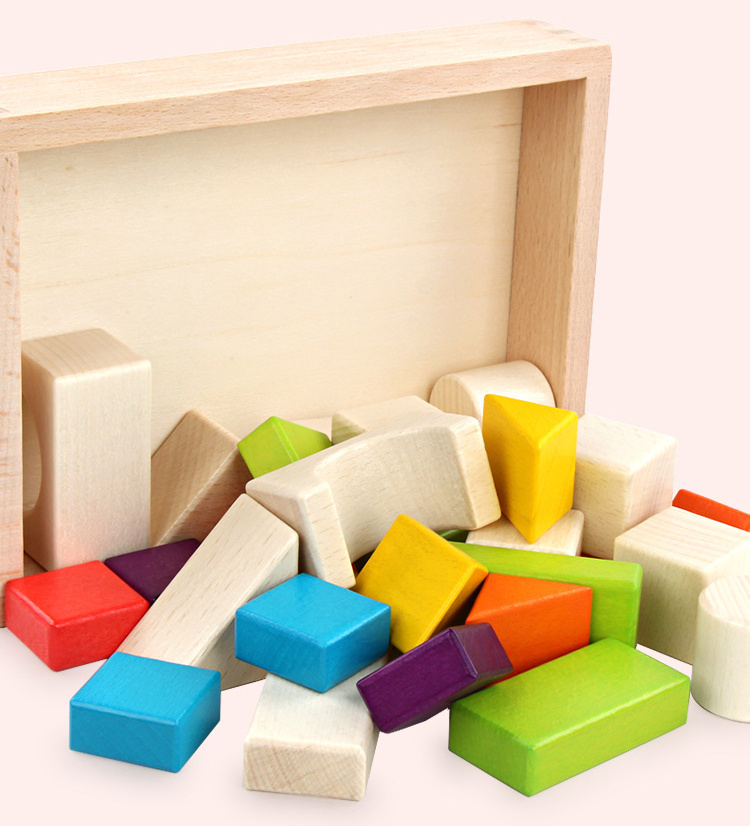 Haolu 30 puzzle blocks made of natural solid wood