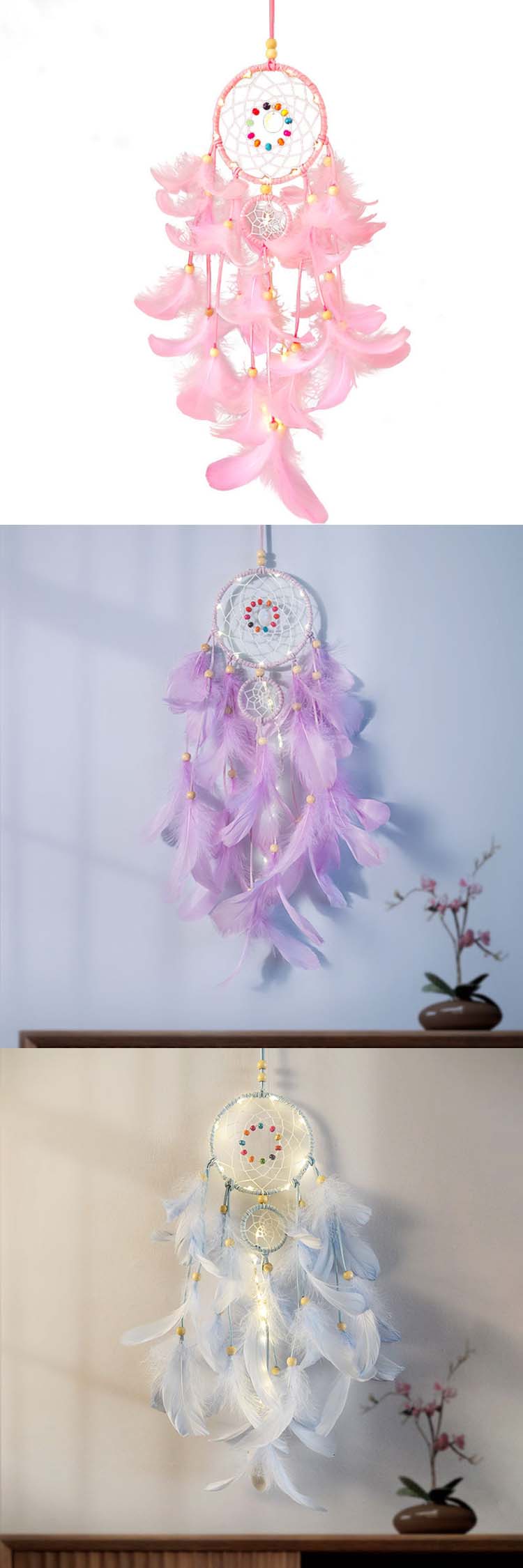 Zhe xi Dream catcher with lamp string innovates home decoration