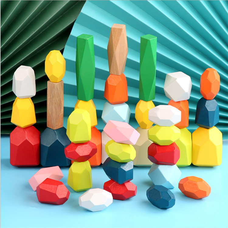 Haolu  Wooden Baby Milestone building blocks