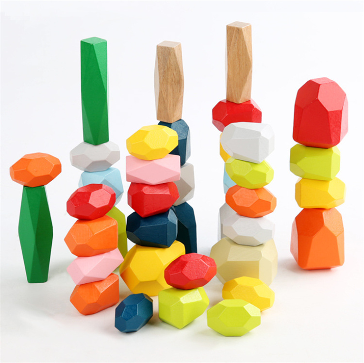 Haolu  Wooden Baby Milestone building blocks