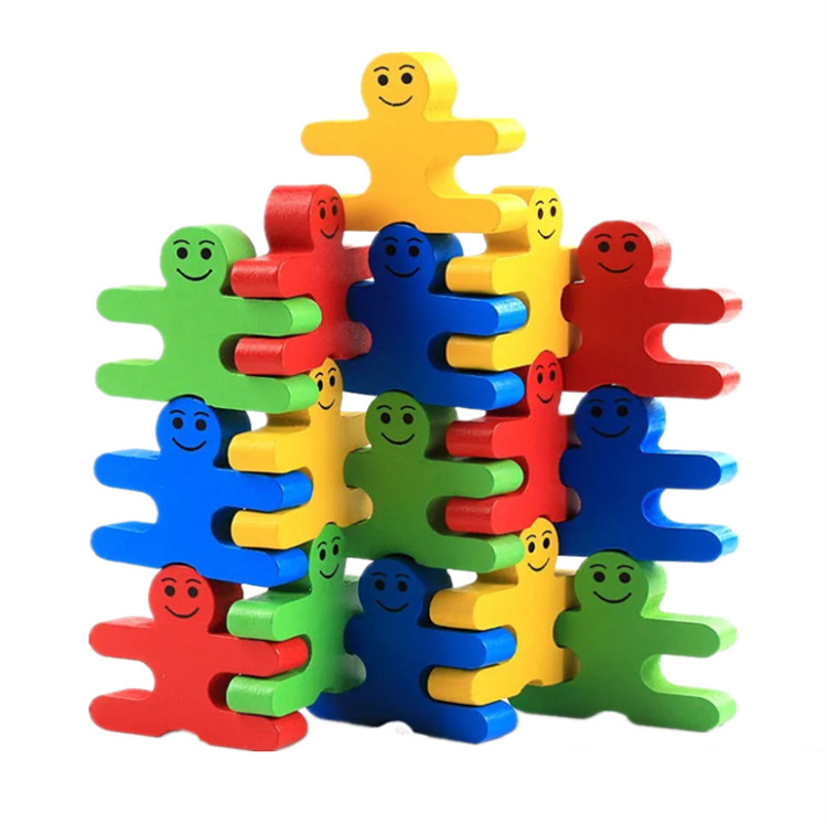 4 color balance small person building game toy