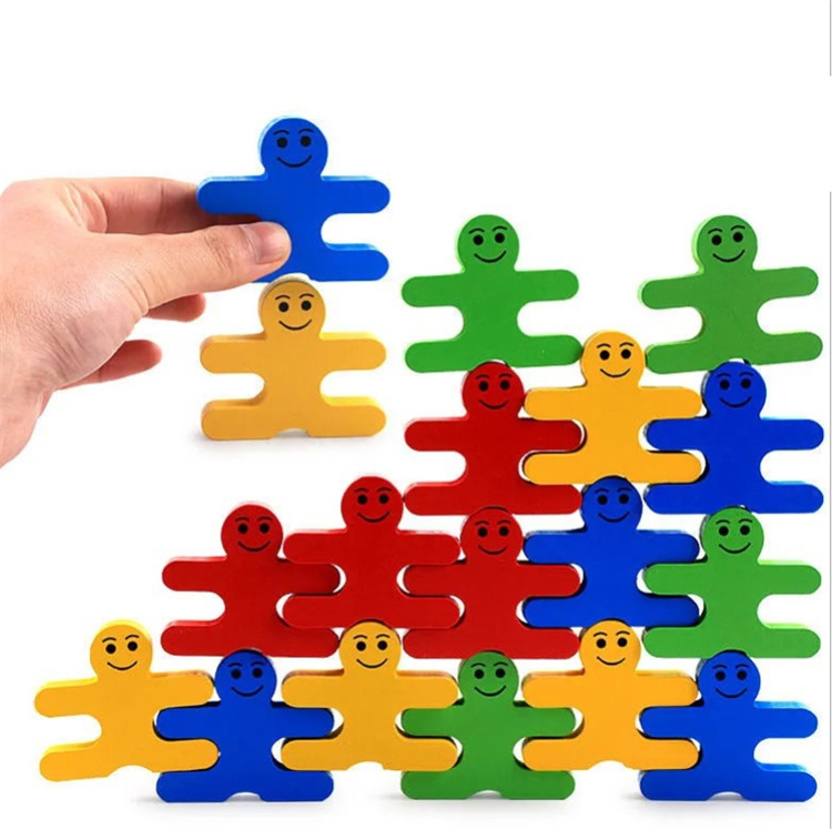 4 color balance small person building game toy