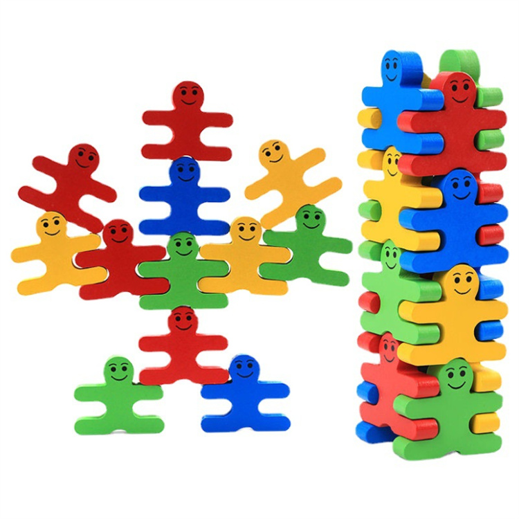 4 color balance small person building game toy